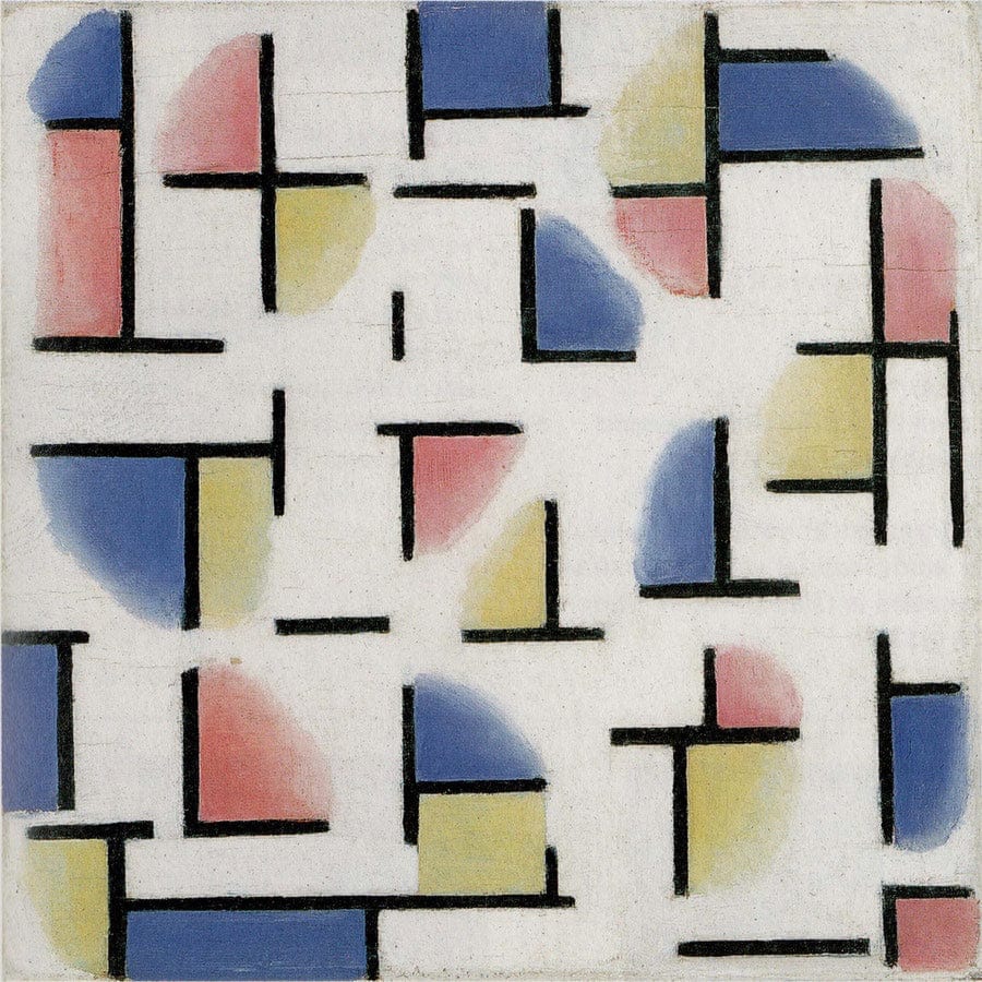 12" x 12" / Fine Art Paper Variation On Composition Xiii 1918 By Theo Van Doesburg Fine Art Print