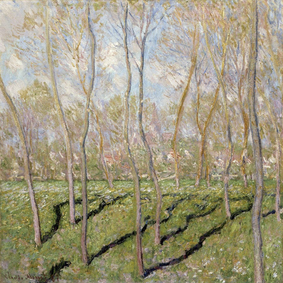 12" x 12" / Fine Art Paper View Of Bennecourt By Claude Monet Fine Art Print
