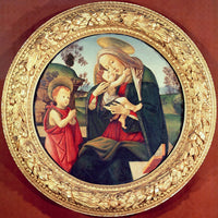12" x 12" / Fine Art Paper Virgin And Child With John The Baptist By Sandro Botticelli Fine Art Print