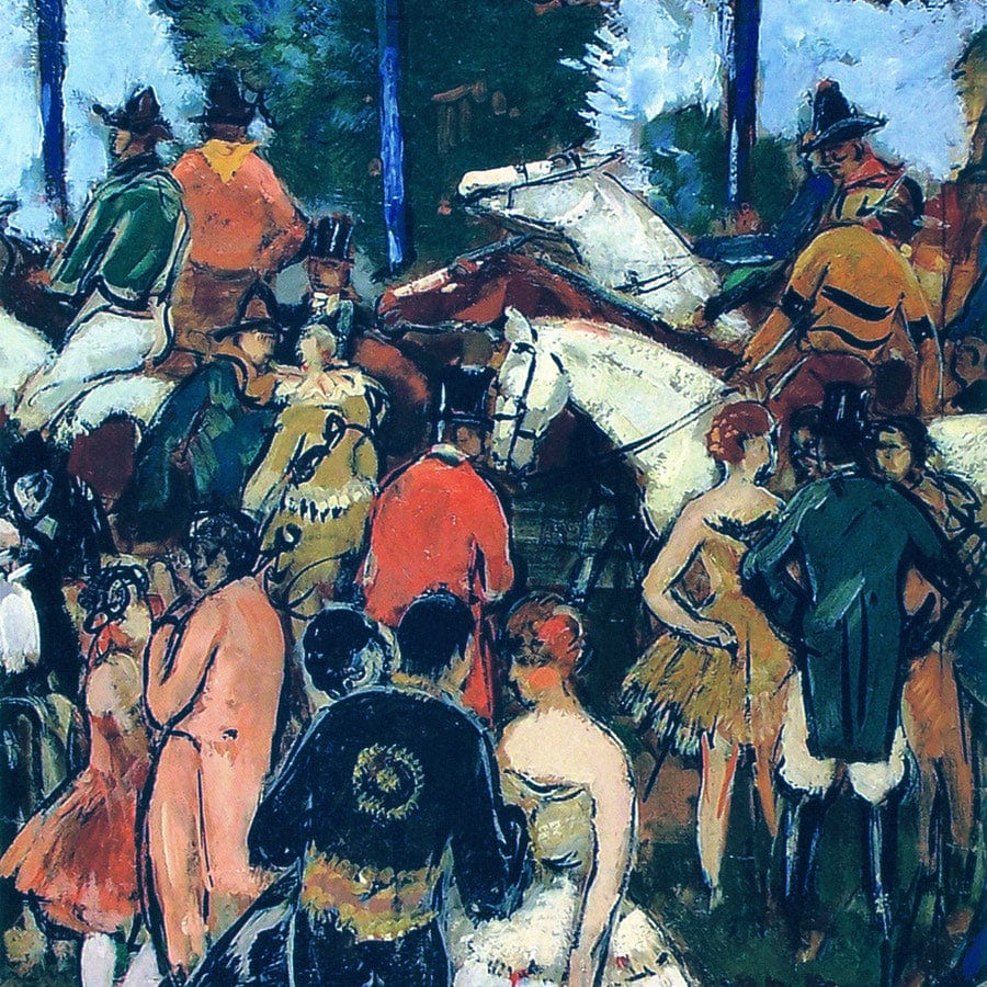 12" x 12" / Fine Art Paper Waiting For The Show 1917 By Gifford Beal Fine Art Print