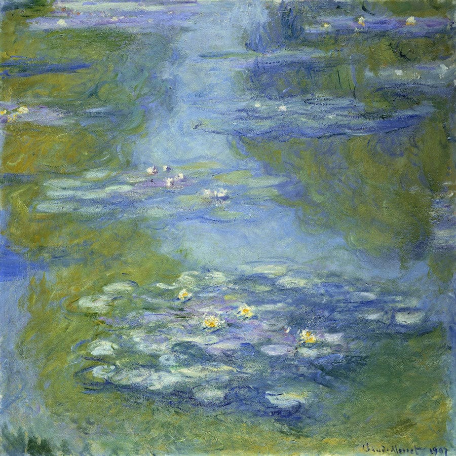 12" x 12" / Fine Art Paper Water Lilies By Claude Monet Fine Art Print