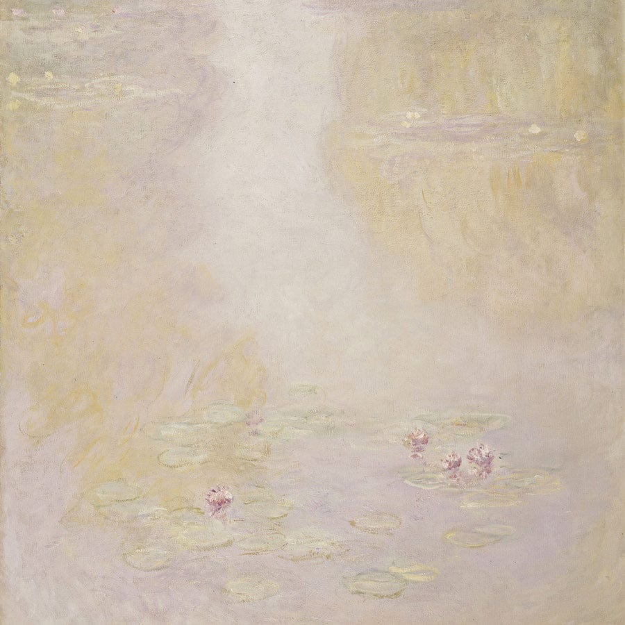 12" x 12" / Fine Art Paper Water Lilies, Giverny By Claude Monet Fine Art Print