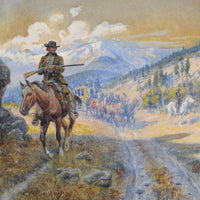 12" x 12" / Fine Art Paper When Guns Were The Locks Of The Treasure Box By Charles Marion Russell Fine Art Print