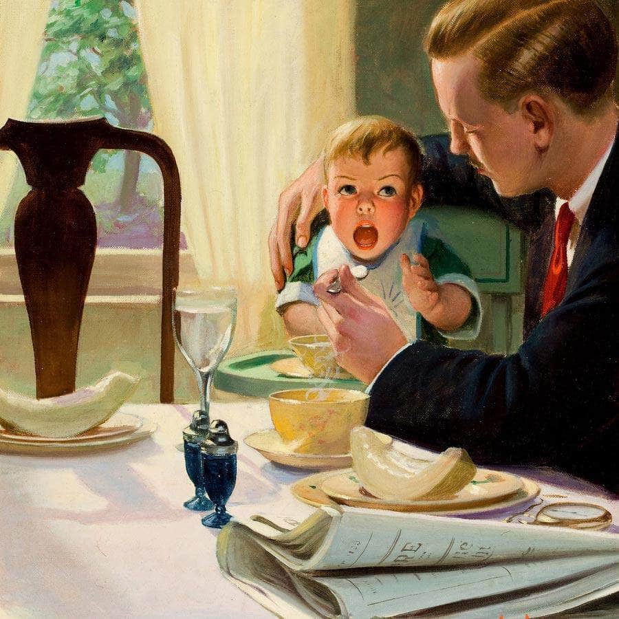 12" x 12" / Fine Art Paper Wheres Mama Liberty Magazine Cover October 1929 By Leslie Thrasher Fine Art Print