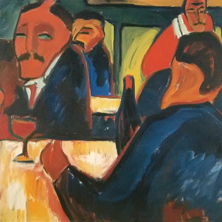 12" x 12" / Fine Art Paper Wine Bar 1913 M9 Karl Schmidt Rottluff Fine Art Print