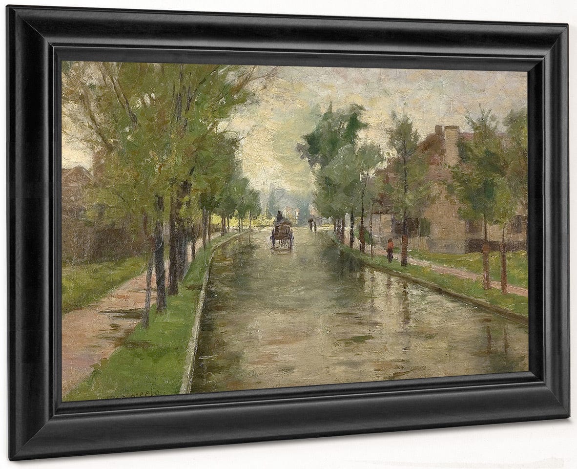 16Th & Pennsylvania Streets By Theodore Clement Steele Fine Art Print