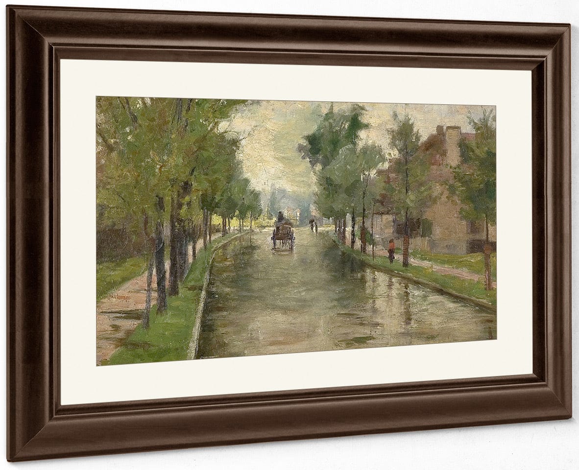 16Th & Pennsylvania Streets By Theodore Clement Steele Fine Art Print
