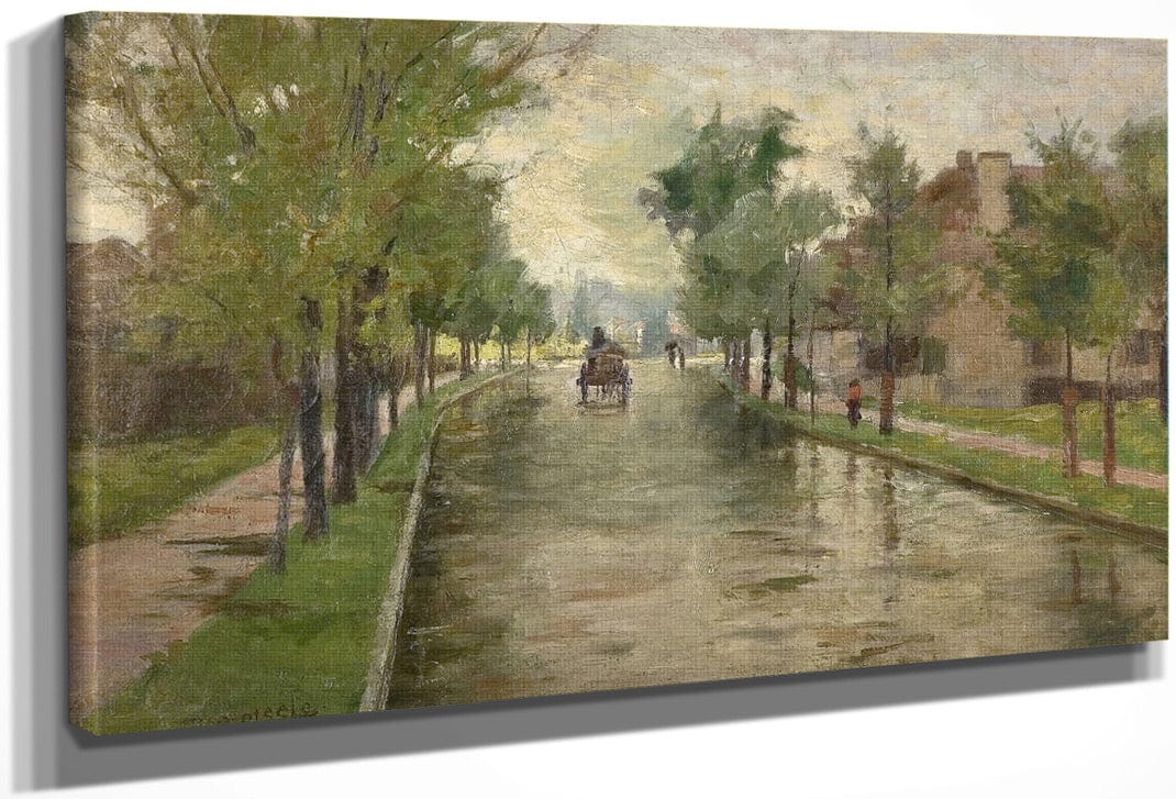 16Th & Pennsylvania Streets By Theodore Clement Steele Fine Art Print