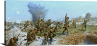 18" x 24" / Canvas Wrap Battle Of The Somme Ulster Division Painting J. P. Beadle Canvas Art Fine Art Print