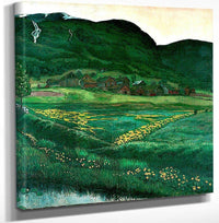 18" x 24" / Canvas Wrap Bright Night In June By Nicolai Astrup Fine Art Print