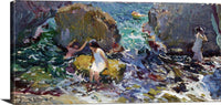 18" x 24" / Canvas Wrap Children On The Shore, Javea Painting Joaquin Sorolla Canvas Art Fine Art Print
