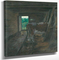 18" x 24" / Canvas Wrap Cowshed Interior By Nicolai Astrup Fine Art Print