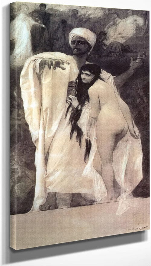 18" x 24" / Canvas Wrap Fairy Tale, 1884 By Gustav Klimt Fine Art Print