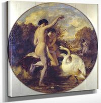 18" x 24" / Canvas Wrap Female Bathers Surprised By A Swan By William Etty Fine Art Print