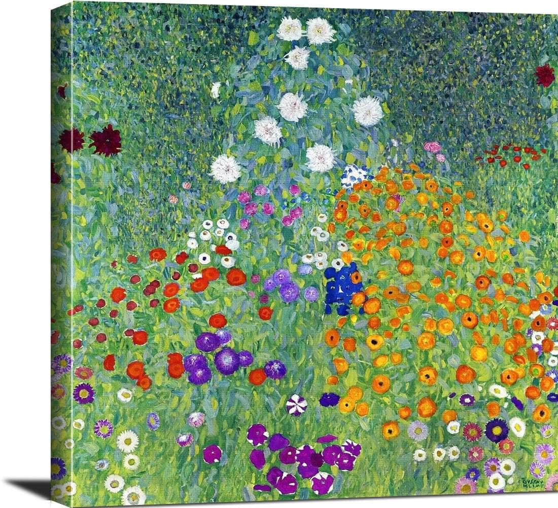 18" x 24" / Canvas Wrap Flower Garden Painting Gustav Klimt Canvas Art Fine Art Print