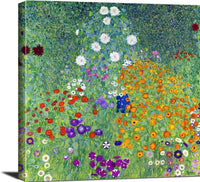 18" x 24" / Canvas Wrap Flower Garden Painting Gustav Klimt Canvas Art Fine Art Print
