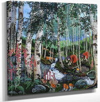 18" x 24" / Canvas Wrap Foxgloves 6 By Nicolai Astrup Fine Art Print