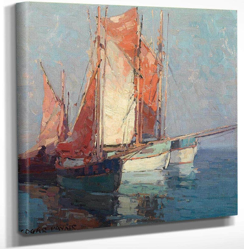 18" x 24" / Canvas Wrap French Sailboats By Edgar Payne Fine Art Print
