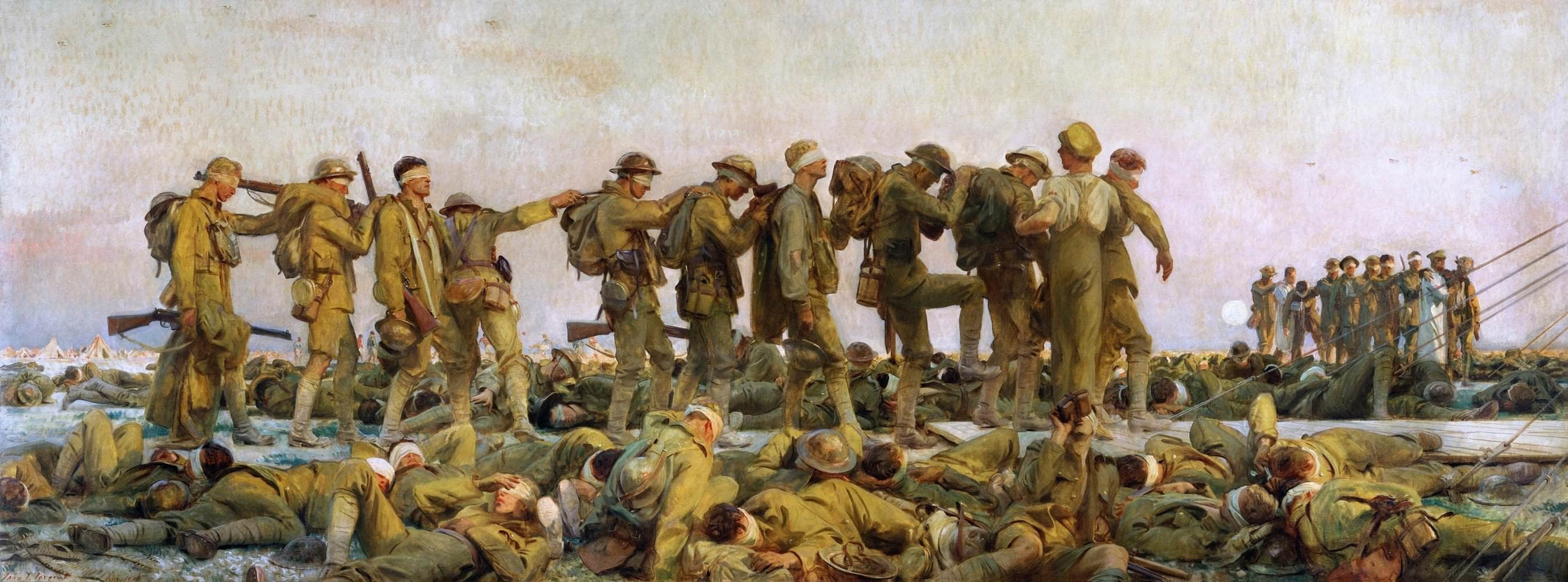 18" x 24" / Canvas Wrap Gassed Painting John Singer Sargent Canvas Art Fine Art Print