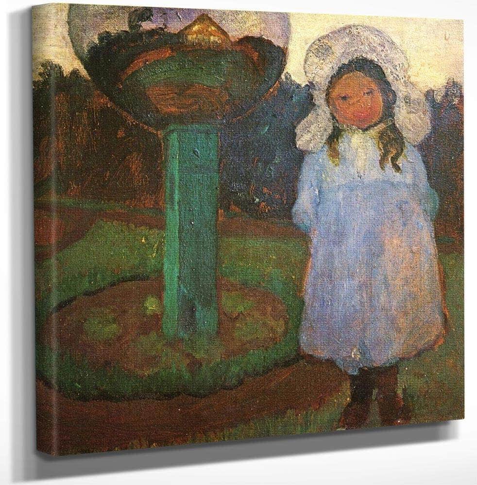 18" x 24" / Canvas Wrap Girl In The Garden Near The Crystal Ball By Paula Modersohn Becker Fine Art Print