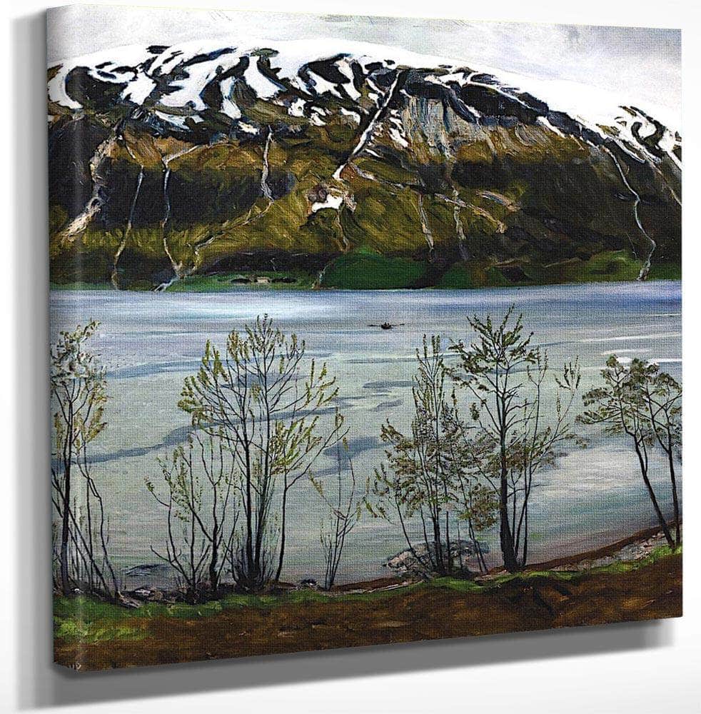18" x 24" / Canvas Wrap Grey Spring Evening By Nicolai Astrup Fine Art Print
