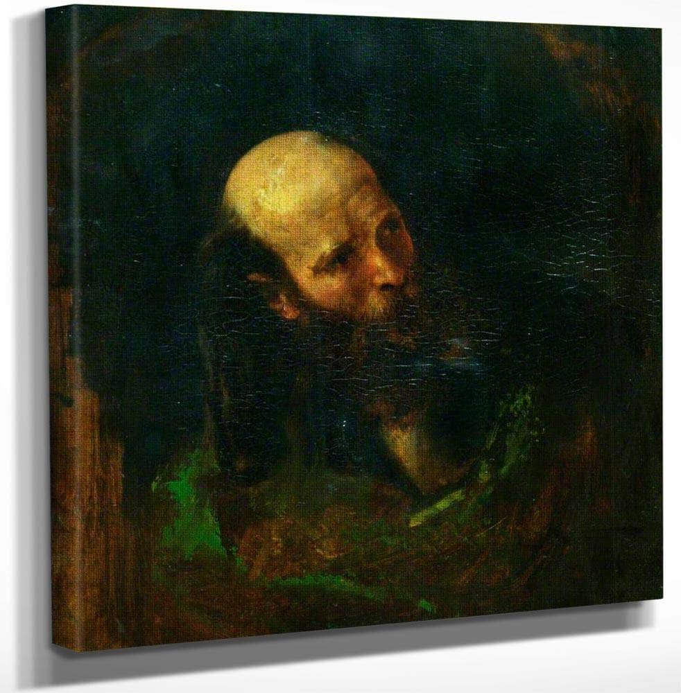 18" x 24" / Canvas Wrap Head Of A Monk By William Etty Fine Art Print