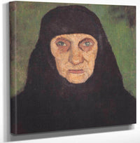 18" x 24" / Canvas Wrap Head Of An Old Woman With Black Scarf By Paula Modersohn Becker Fine Art Print