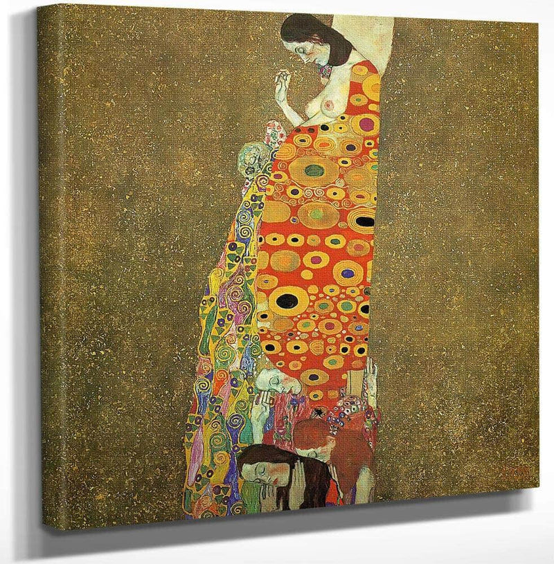 18" x 24" / Canvas Wrap Hope Ii By Gustav Klimt Fine Art Print