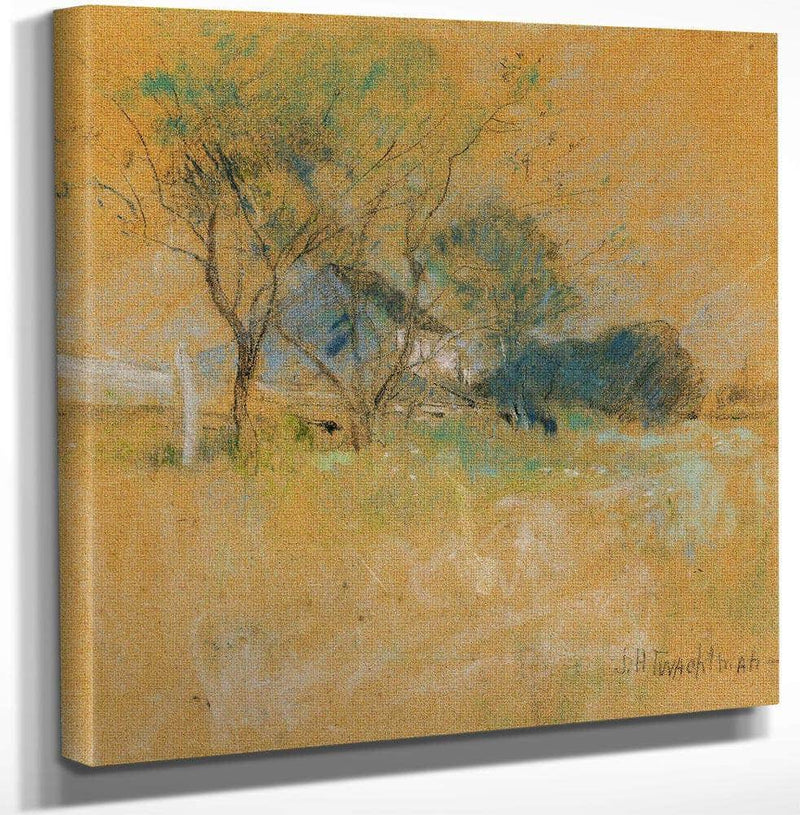 18" x 24" / Canvas Wrap House And Tree By John Henry Twachtman Fine Art Print