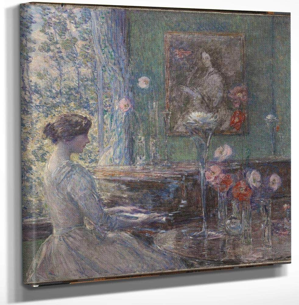 18" x 24" / Canvas Wrap Improvisation By Childe Hassam Fine Art Print