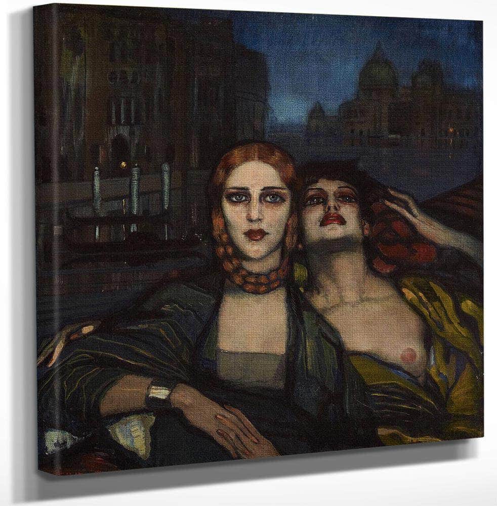 18" x 24" / Canvas Wrap Las Hermanas De Venecia By Federico Beltran Masses Fine Art Print