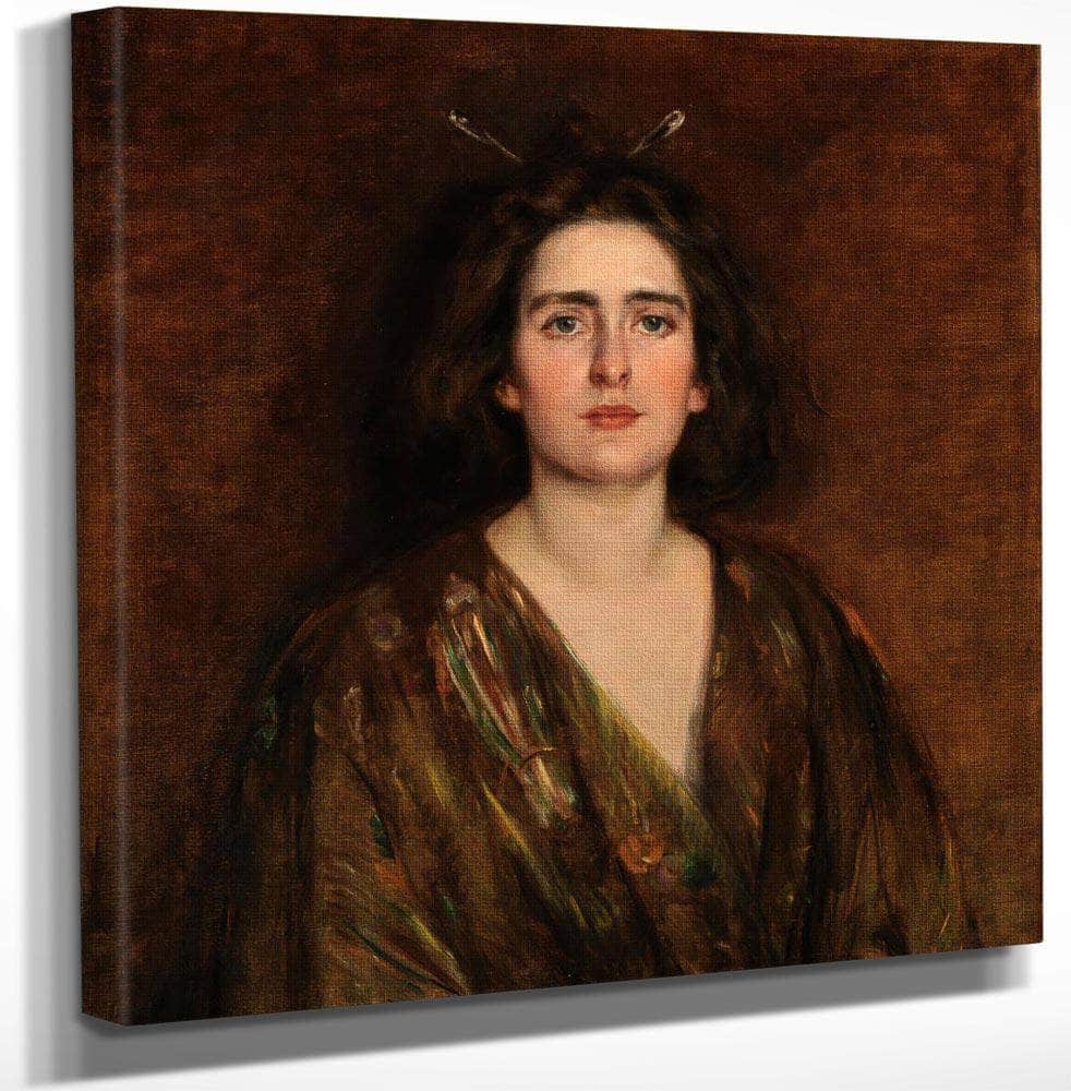 18" x 24" / Canvas Wrap Laura At Sixteen By Alice Pike Barney Fine Art Print