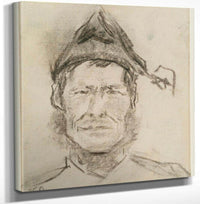 18" x 24" / Canvas Wrap Man's Head With Cap By Nicolai Astrup Fine Art Print