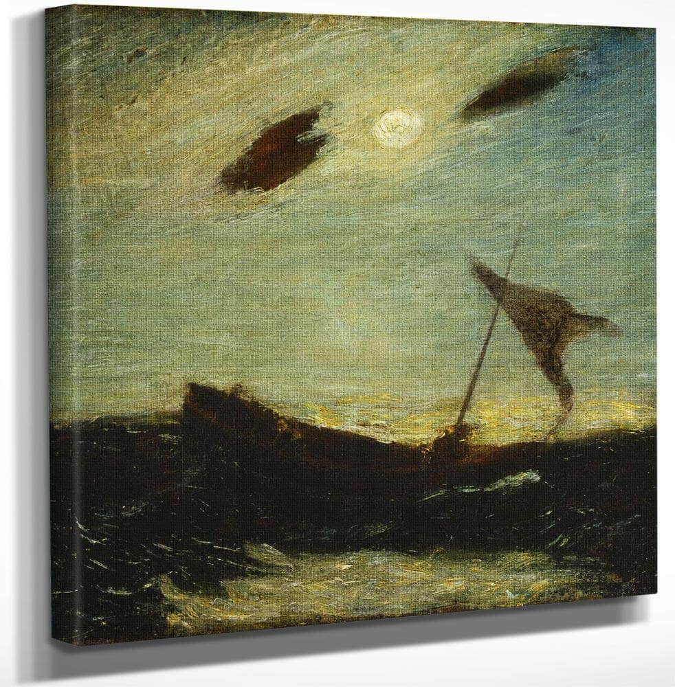 18" x 24" / Canvas Wrap Moonlight By Albert Pinkhamryder Fine Art Print