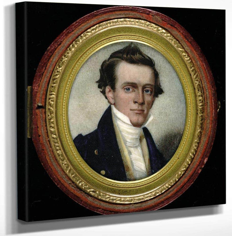 18" x 24" / Canvas Wrap Portrait Of A Gentleman By George Catlin Fine Art Print