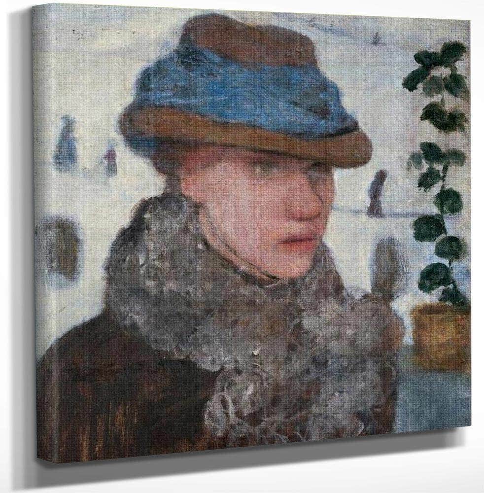 18" x 24" / Canvas Wrap Portrait Of Martha Vogeler By Paula Modersohn Becker Fine Art Print