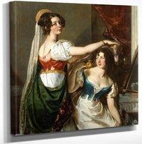 18" x 24" / Canvas Wrap Preparing For A Fancy Dress Ball(Also Known As Portrait Of Charlotte And Mary Williams Wynn) By William Etty Fine Art Print