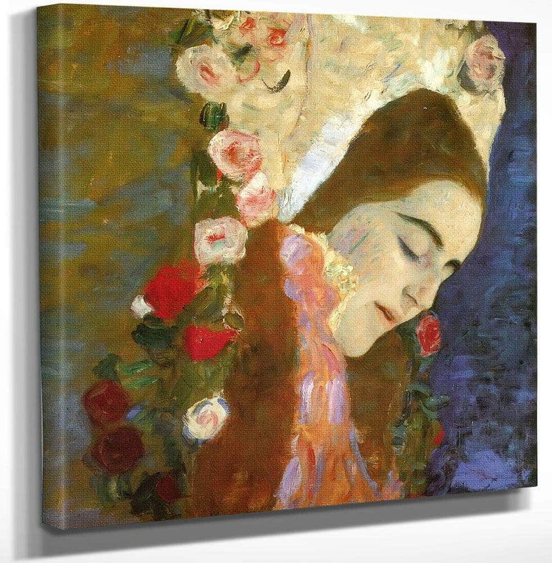 18" x 24" / Canvas Wrap Ria Munk On Her Death Bed By Gustav Klimt Fine Art Print