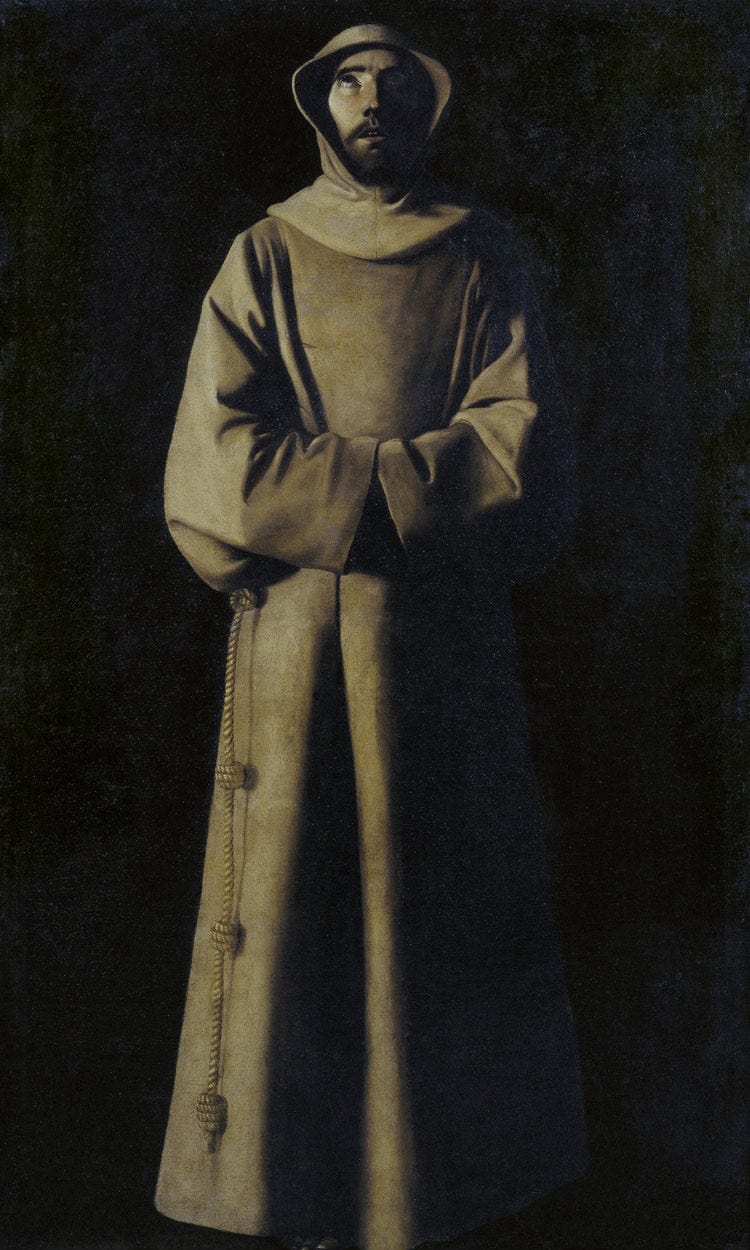 18" x 24" / Canvas Wrap Sant Francesc D'assis Segons La Visio Del Papa Nicolau V By Francisco De Zurbaran Fine Art Print