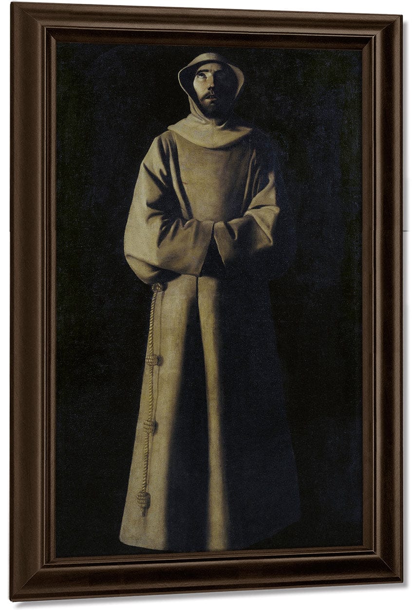 18" x 24" / Canvas Wrap Sant Francesc D'assis Segons La Visio Del Papa Nicolau V By Francisco De Zurbaran Fine Art Print