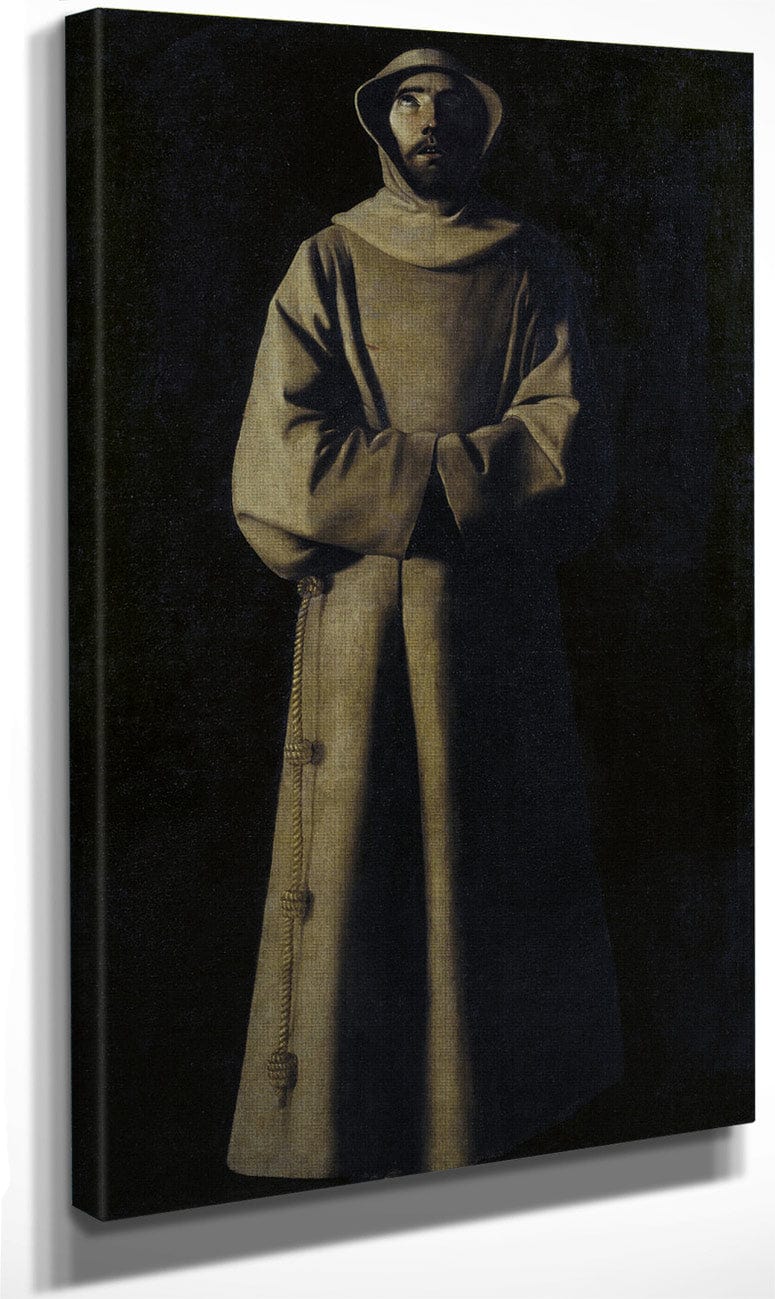 18" x 24" / Canvas Wrap Sant Francesc D'assis Segons La Visio Del Papa Nicolau V By Francisco De Zurbaran Fine Art Print