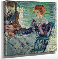 18" x 24" / Canvas Wrap Seated Lady With Red Hair By Richard Edward Miller Fine Art Print
