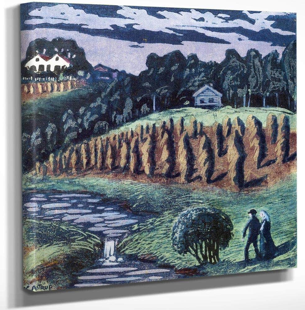 18" x 24" / Canvas Wrap Small Grain Poles 1 By Nicolai Astrup Fine Art Print