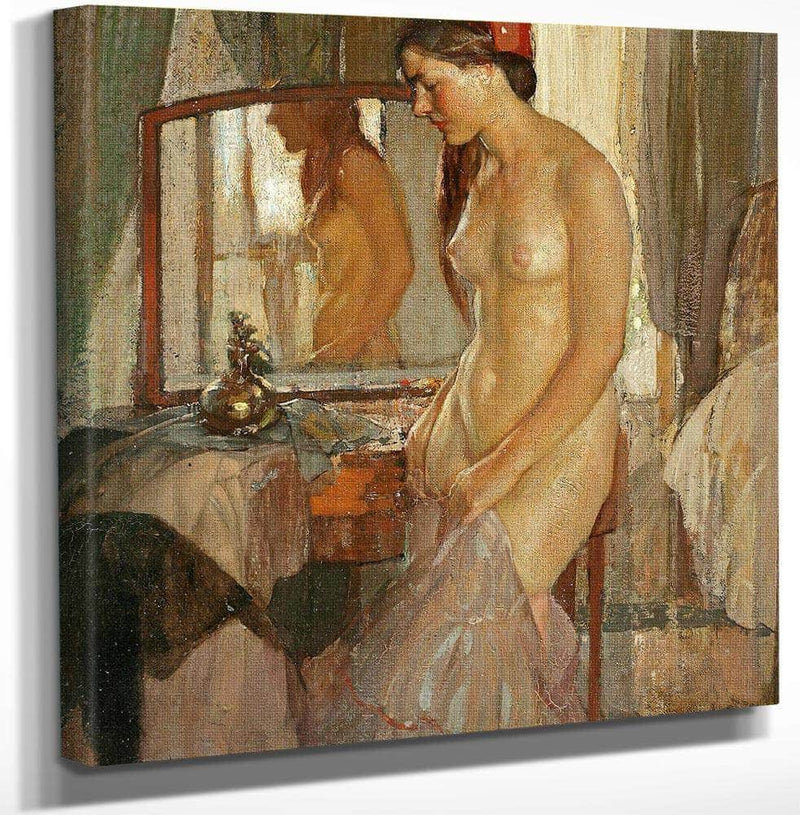 18" x 24" / Canvas Wrap Standing Nude By Richard Edward Miller Fine Art Print