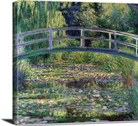 18" x 24" / Canvas Wrap Stretched Canvas Water Lilies Japanese Bridge Painting Claude Monet Canvas Art Fine Art Print