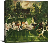 18" x 24" / Canvas Wrap Tennis Tournament Painting George Wesley Bellows Canvas Art Fine Art Print