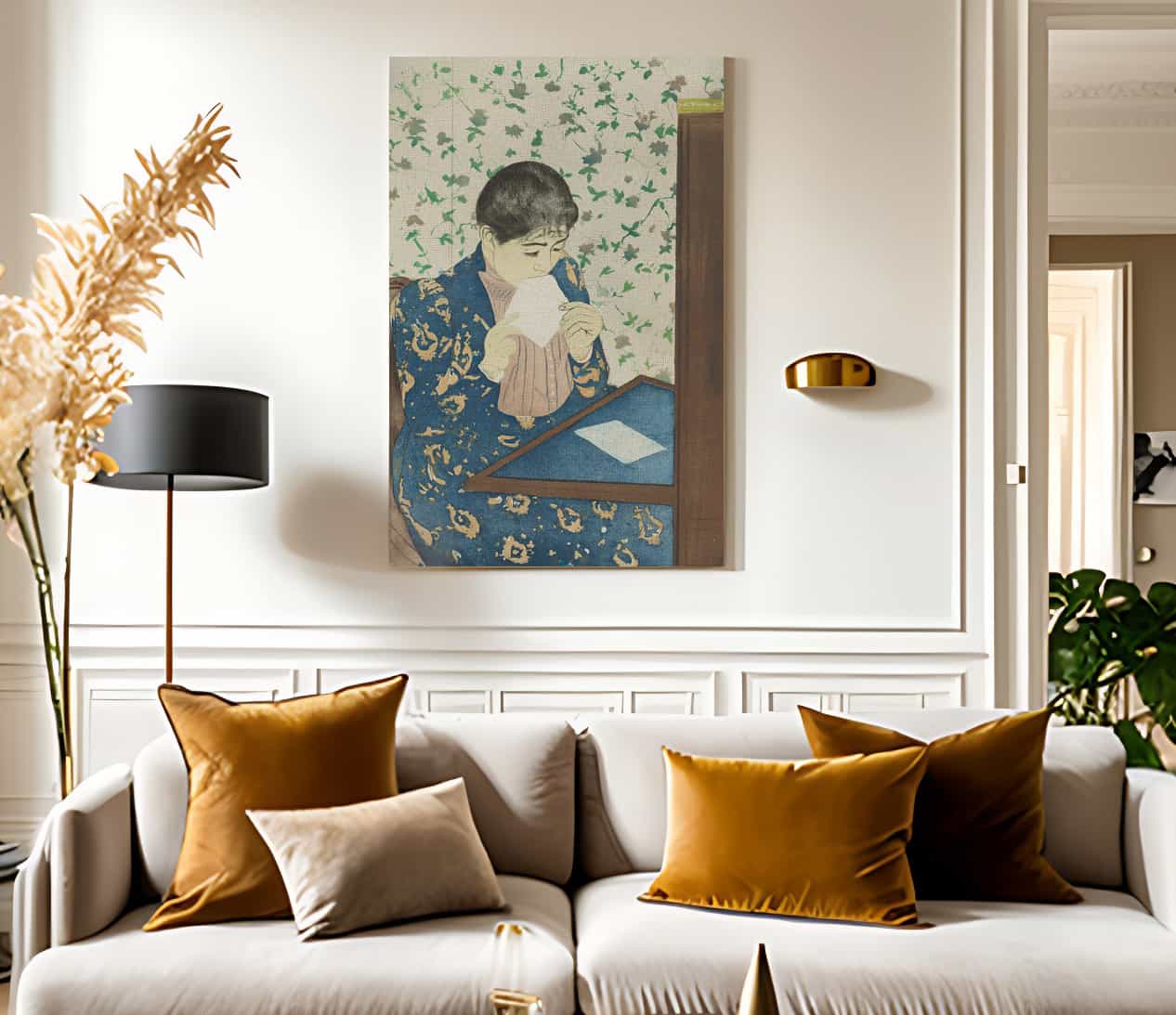 18" x 24" / Canvas Wrap The Letter By Mary Cassatt Fine Art Print
