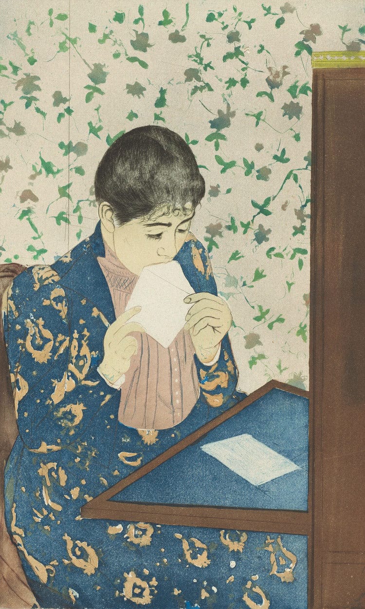 18" x 24" / Canvas Wrap The Letter By Mary Cassatt Fine Art Print