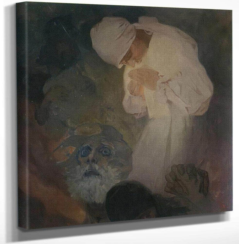 18" x 24" / Canvas Wrap The Light Of Hope By Alphonse Mucha Fine Art Print