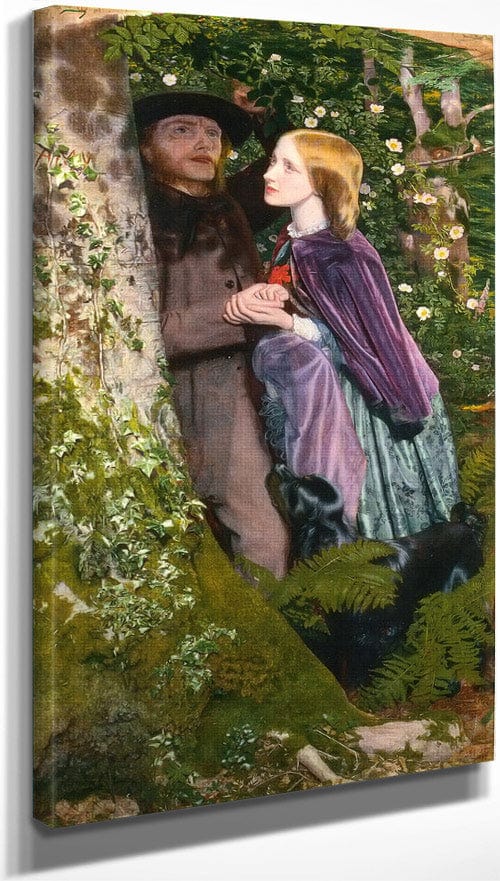 18" x 24" / Canvas Wrap The Long Engagement By Arthur Hughes Fine Art Print